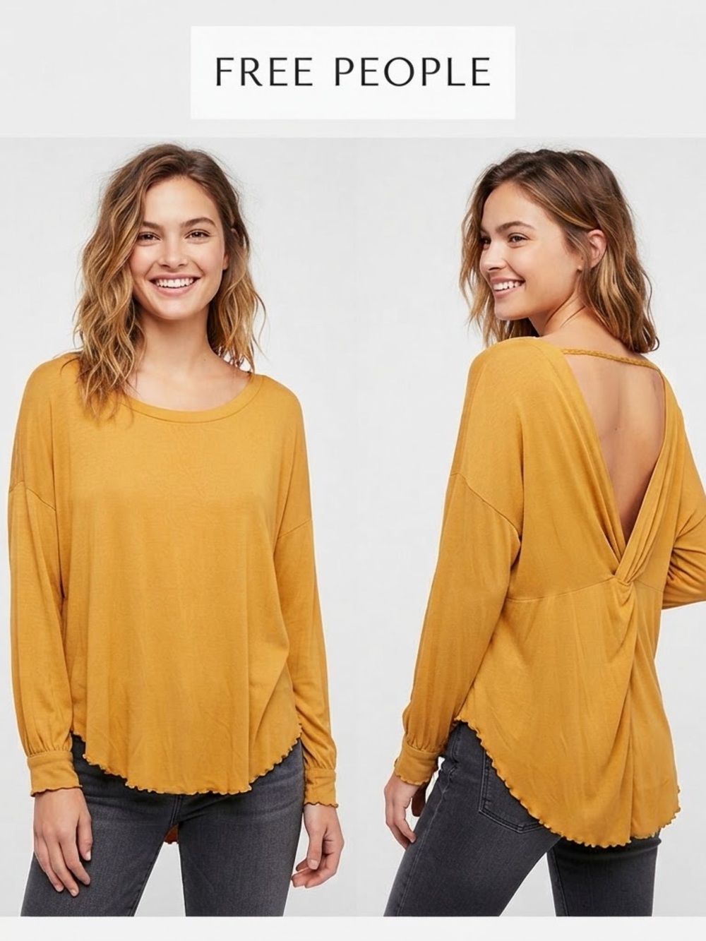 Free People Shimmy Shake Gold Open Back Top Small